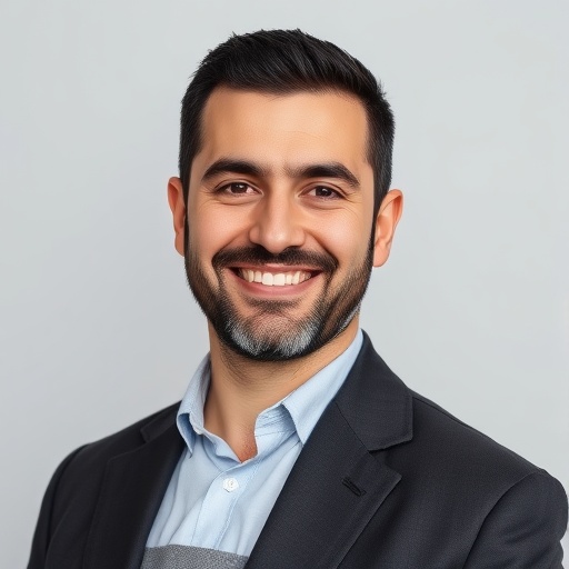 Happy restaurant owner using QR menu